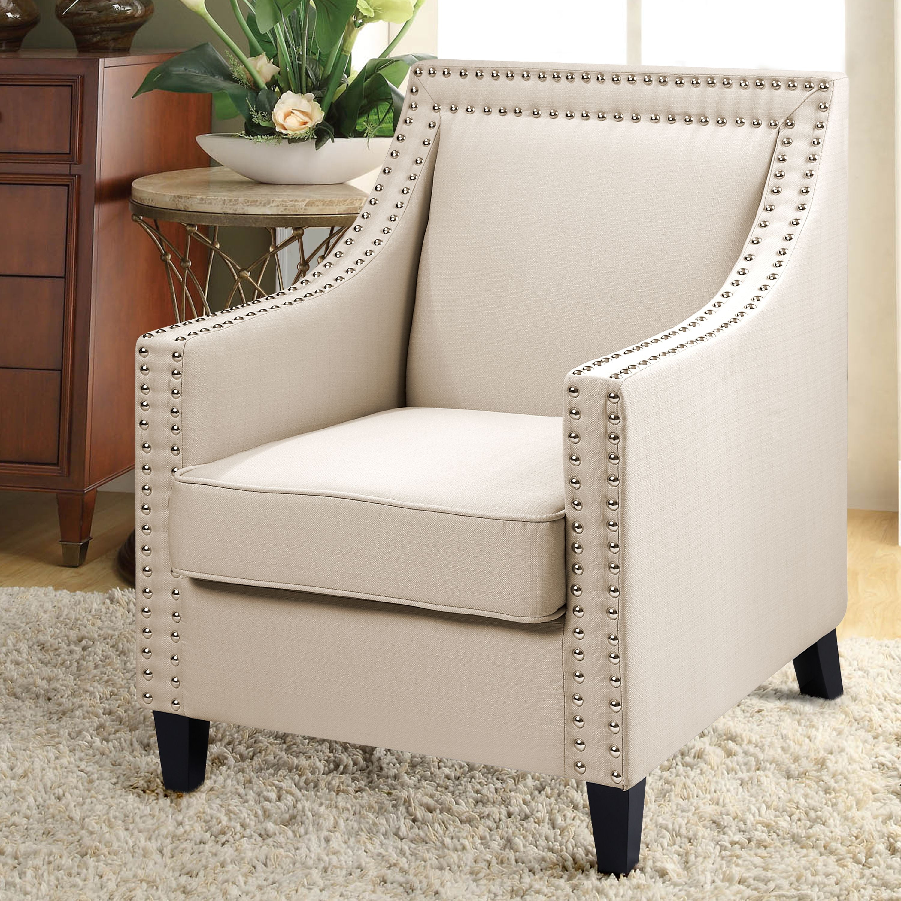Best Master Furniture's Xenia Tufted Fabric Accent Chair, Available in