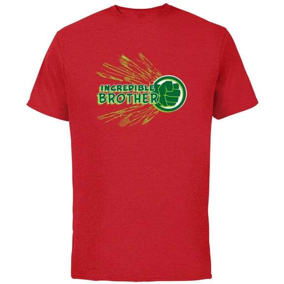 Marvel Hulk Incredible Brother Family Trip Vacation Birthday - Short Sleeve Cotton T-Shirt for Adults - Customized-Red
