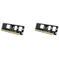 thumbnail image 1 of Tarjeta adaptadora de expansión 2X M.2 NVME SSD a PCIE 3.0 X16/X8/X4 para SSD de escritorio, compatible con SSD de tamaño 2230, 2242, 2260 y 2280, 1 of 5