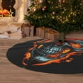 thumbnail image 6 of Picia Flame Metal Skull Print Christmas Tree Skirt , Christmas Tree Skirt Ornaments for Merry Christmas Holiday Party Decorations Indoor Outdoor-48", 6 of 7