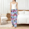 thumbnail image 6 of Lsque Bees And Daisies Striped Print Women's Pajama Pants, Lounge Pant - Comfortable Home Wear,Elastic Waistband, Stylish Design-Large, 6 of 9