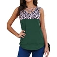 thumbnail image 2 of Qarigey Camisa sin mangas con cuello en V y estampado de leopardo para mujer Prendas para la parte del cuerpo Verde METRO Qarigey AP002393-02, 2 of 4
