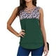 thumbnail image 3 of Camiseta sin mangas con cuello en V y estampado de leopardo Camiseta sin mangas de verano para mujer, Verde, XL Inevent AP002393-04, 3 of 6