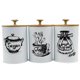 thumbnail image 3 of Juego de 3 recipientes para café, té y azúcar, botes de cocina, organizador de decoración de hierro Blanco, 3 of 9