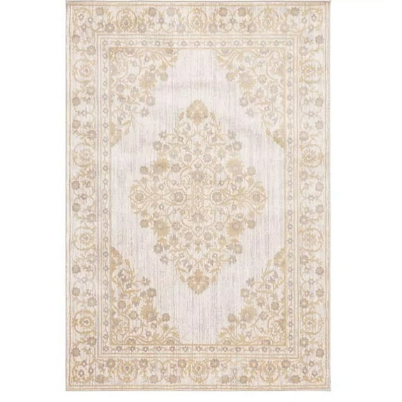 Martha Stewart 5'3" x 7'7"Haven Area Rug Gold/Ivory