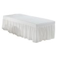 thumbnail image 1 of Cubierta con Delantal de poliéster con Vendas Elásticas - Blanco Yotijar Hoja de cenefa de mesa de masaje, 1 of 10