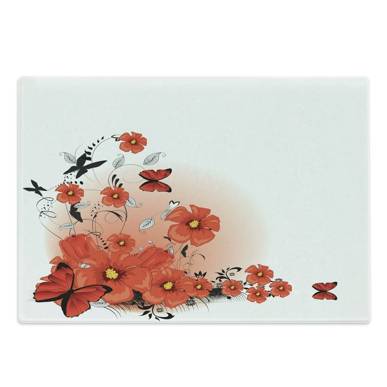 Mini Tempered Glass Cutting Board - Floral