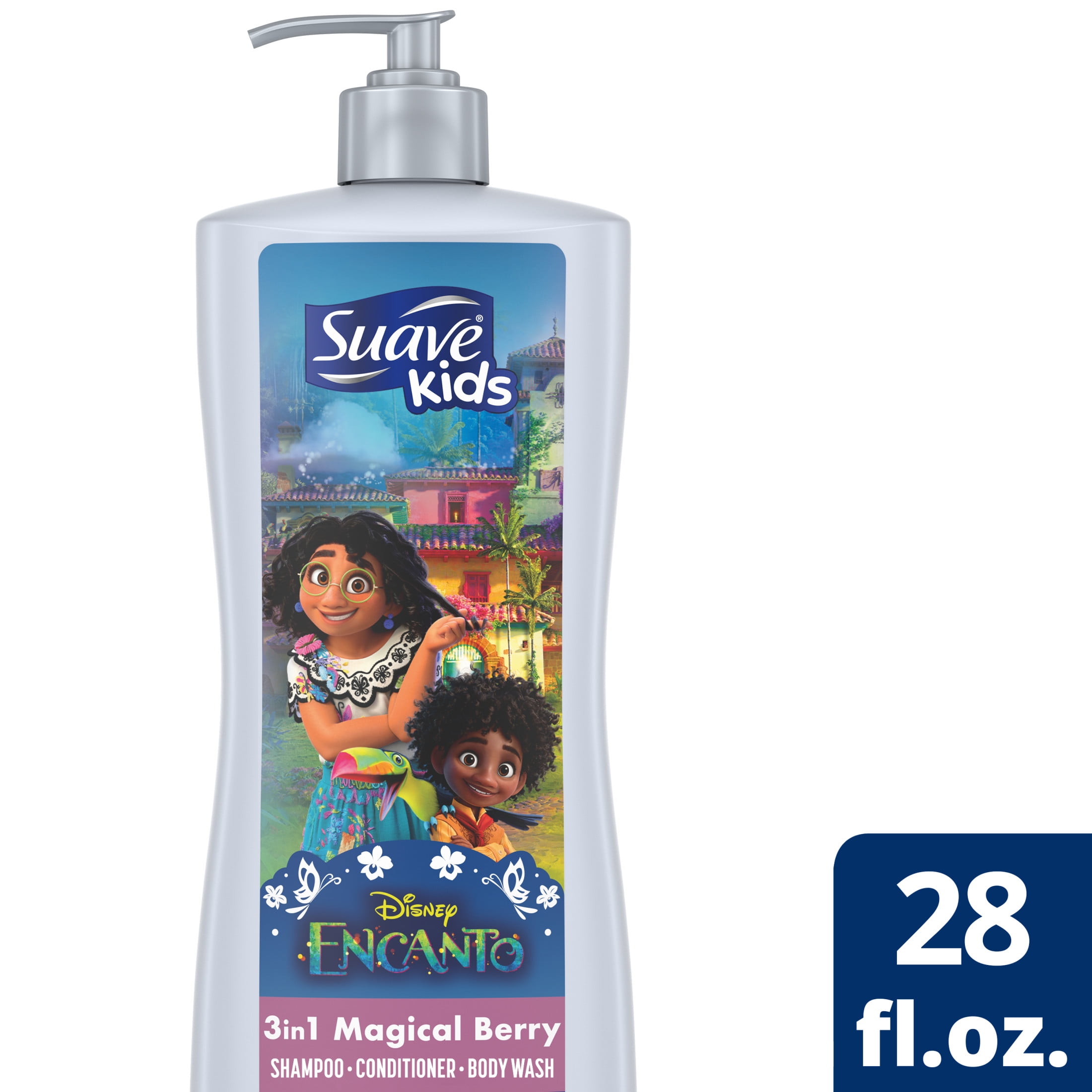 Suave Kids 3-in-1 Shampoo Conditioner & Body Wash, Encanto Magical Berry, 28 oz
