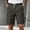 Gray, variant on Mens Mid Rise Army Green Cargo Casual Shorts, Drawstring Waist Side Pocket Durable Outdoor Travel Bottoms White XL