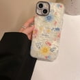 thumbnail image 3 of Cute Colorful Flowers Shell Texture Phone Case Compatible with iPhone Case (Yellow,iPhone 15 Pro Max), 3 of 8
