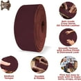 thumbnail image 3 of ELW 9-10 oz. 3.5-4mm Crazy Horse Full Grain Cowhide Genuine Leather Strap for Crafts  Size: 2.5"x70 6.4x178cm  Blank Belts, DIY, Tooling, Jewelry, Wrapping, Straps, Heavy Duty  Burgundy, 3 of 8