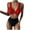 Red, variant on Swimsuits for Women,Women Solid Bikini Two-piece Swimwear Swimsuit Beachwear Set Yellow M(M)