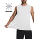 thumbnail image 3 of Camiseta de baño Cotrasen para hombre, verano, UPF 50+, sin mangas, color blanco L, 3 of 6