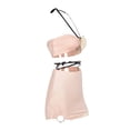 thumbnail image 5 of Seyurigaoka Women Sexy 2Pcs Suit Sets, Patch Color Pattern Sleeveless Hanging Neck Crop Vest High Waist Half Dress, 5 of 10