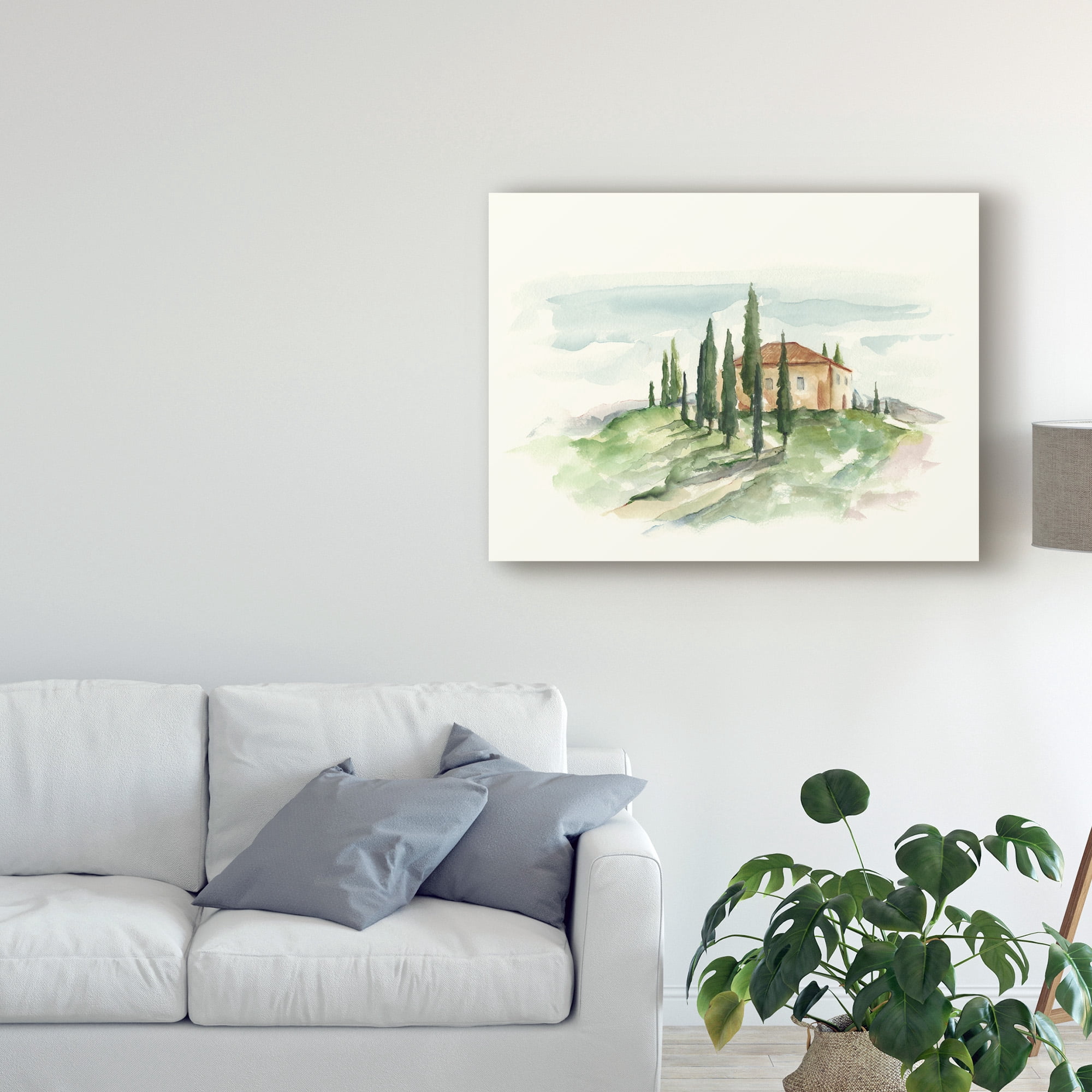 Trademark Fine Art 'Watercolor Tuscan Villa II' Canvas Art by Ethan Harper