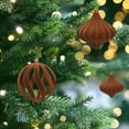 thumbnail image 6 of Usmixi 2-Pack 10cm Brown Flocked Christmas Ornament Balls with Gift Box, Soft Suede Finish Tree Hanging Decorations for HOME & Party Decor, 6 of 6