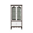 thumbnail image 6 of 18" X 39" X 78" Walnut White Wood Curio Cabinet, 6 of 6