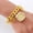 Golden with Gear, variant on Women Bracelet Watches with Love Letters Rhinestone Inlaid Chain Bracelet Luxury Design Flower Pendant Wristwatch Charm Dangle Square Pendant Dial Quartz Movement Lady Accessories Daily Wear Gift