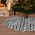 thumbnail image 5 of KLL 30" Christmas Tree Skirt Black White Stripes Xmas Tree Skirts Mat for New Year Xmas Holiday Party Indoor Outdoor Home Decoration, 5 of 5