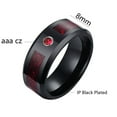 thumbnail image 3 of Matching Rings Couple Ring Black Gold Plated Princess cut 1CT Red CZ Women Wedding Ring Sets, 3 of 7