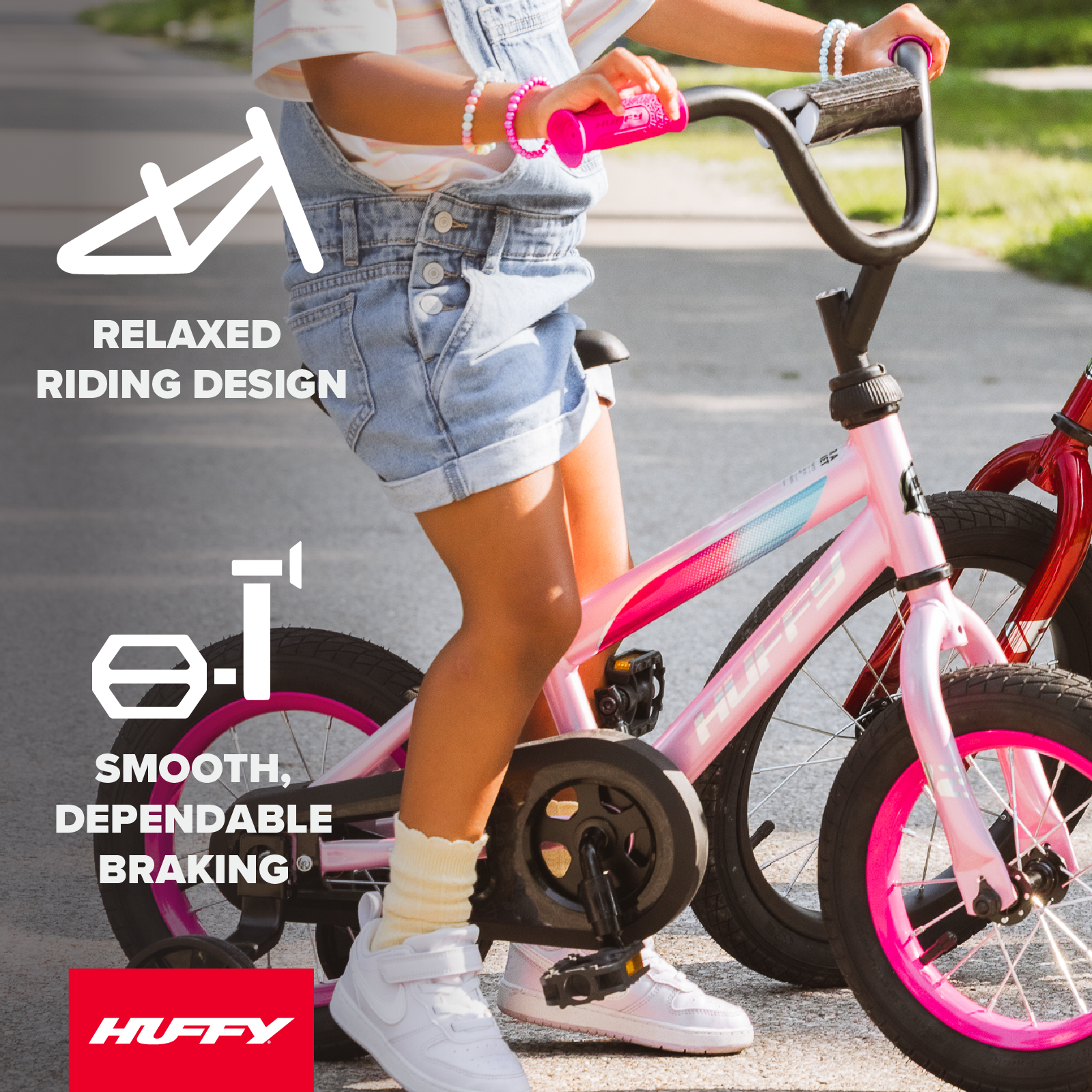 Huffy Sea Star 12 Inch Girls' Kids Bike, Bubblegum Pink photo 2