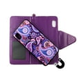 thumbnail image 2 of Purple Paisley Case for Samsung Galaxy A10e Magnetic Detachable Pu Leather Wallet Cover Flap Closure and Snap-on Book Style Cases Card Holders Wrist Strap 2 in 1 Folio, 2 of 3