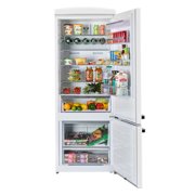 Unique Appliances Classic Retro 17 cu ft Bottom Freezer Refrigerator, Marshmallow White
