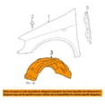 thumbnail image 3 of For 99-05 ML-Class Front Splash Shield Inner Fender Liner Panel Plastic SET PAIR, 3 of 5