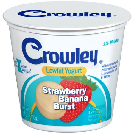 Crowley Strawberry Banana Burst Lowfat Yogurt Cup, 6 Oz.