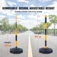 thumbnail image 5 of KFFKFF Modifiable Traffic Guiding Pylon Cones, Duo Pack, Traffic Security Barrier with Loadable Base 8FT Chain, for Traffic Regulation Warning Parking Area Construction Alert Streets, 5 of 9