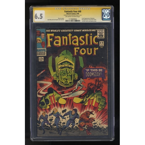 Fantastic Four #49 CGC FN+ 6.5 SS Signed Stan Lee! Comic Book