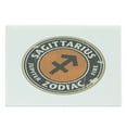 thumbnail image 1 of Zodiac Sagittarius Cutting Board, Zodiac Themed Logo Design Jupiter Grunge Image, Decorative Tempered Glass Cutting and Serving Board, Large Size, Dark Taupe Orange Beige, by Ambesonne, 1 of 1