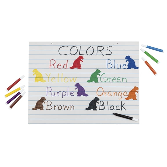 Primary Chart Newsprint Paper, 1 Inch Rule, 24 x 18 Inches, 100 Sheets