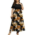 thumbnail image 2 of FOLUNSI Women Plus Size Dresses Short Sleeve Loose Ribbed Casual Long Maxi Dresses with Pockets M-4X, 2 of 6