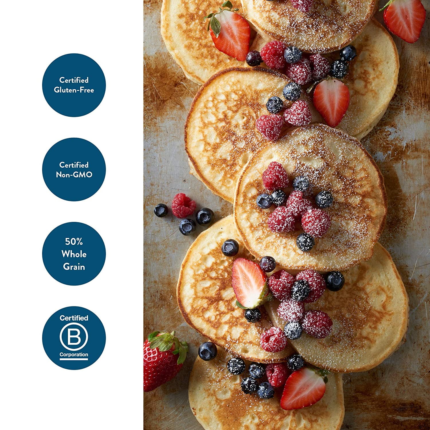 King Arthur Flour, Gluten Free Pancake Mix, 15 Oz (Pack of 3)