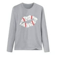 thumbnail image 3 of Leutsin T-shirt Blouse Décontractée à Imprimé à Col Rond à Manches Longues pour Femmes, 3 of 4