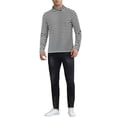 thumbnail image 2 of INSPIRE CHIC Striped Turtleneck T-Shirt for Men's Long Sleeves Pullover Stripes T Shirt XL Black White, 2 of 6