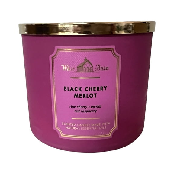 Bath & Body Works Black Cherry Merlot Scented 3 Wick Candle 14.5 oz