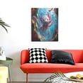 thumbnail image 4 of Sikiie Cute Underwater Axolotl Print Canvas Decorative Hanging Painting, Anti-shrinkage Hanging Frame, Suitable for Home, Office Wall Decorations, 4 of 6