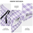 thumbnail image 6 of Men’s Sleep Shorts Relaxed Fit Lounge Pants with Pockets Mens Pajama Loungewear Home Wear Comfort Purple and White Plaid X-Large, 6 of 7