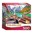 thumbnail image 2 of Roseart Colorluxe 500 Piece Boats on Braies Lake, Italy Jigsaw Puzzle, 2 of 5
