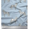 thumbnail image 1 of Soimoi Rayon Fabric Horse Block Print Fabric by The Yard 56 Inch Wide, 1 of 3
