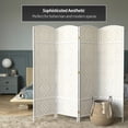 thumbnail image 6 of Red Lantern 6 ft. Tall Diamond Weave Fiber Room Divider - White - 4 Panel, 6 of 6
