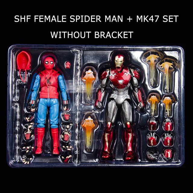 Figura de acción de los vengadores 4 de Marvel, muñeco movible de Iron Man Mk50, modelo hecho a mano, adorno, juguete, regalo para niños, Deco, 14-16cm Gong Bohan LED