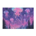 thumbnail image 7 of Yayeee Bath Rug for Bathroom Floor Non Slip Rectangle Fluffy Soft Absorbent Mat, 16"x24", Neon Jellyfish, 7 of 7