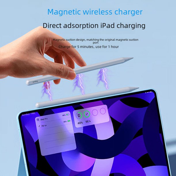 Adecuado para lápiz capacitivo Apple Pencil, lápiz táctil para tableta de tercera generación, lápiz táctil magnético recargable para Apple iPad.