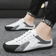 thumbnail image 3 of CHENge Mens White Sneakers Classic Lightweight Arch Support Zero Drop Mens Walking Shoes Lace Up Biking Footwear for Gym Travel Work, 3 of 8
