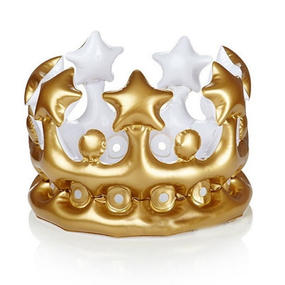 Moocorvic Gold Party Kids Children Crown PVC Birthday Hat Inflatable Hat
