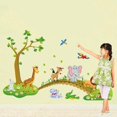 thumbnail image 1 of Pegatinas de pared con animales de la jungla, árbol, león, jirafa, elefante, dormitorio, niños, bebé, sala de estar, decoración de pared, 1 of 5