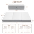 thumbnail image 5 of VKLIVING Tri-Fold Memory Foam Mattress,6 Inch Portable Floor Mattress with Washable Cover, Non-Slip Bottom & Breathable Mesh Sides for Guest Bed, Camping, Home, RV, 5 of 8
